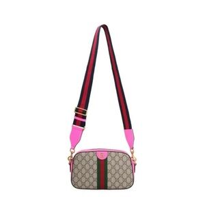 Gucci GG Supreme Crossbody Bag Textured
Calfskin Ophidia Hot Pink Details